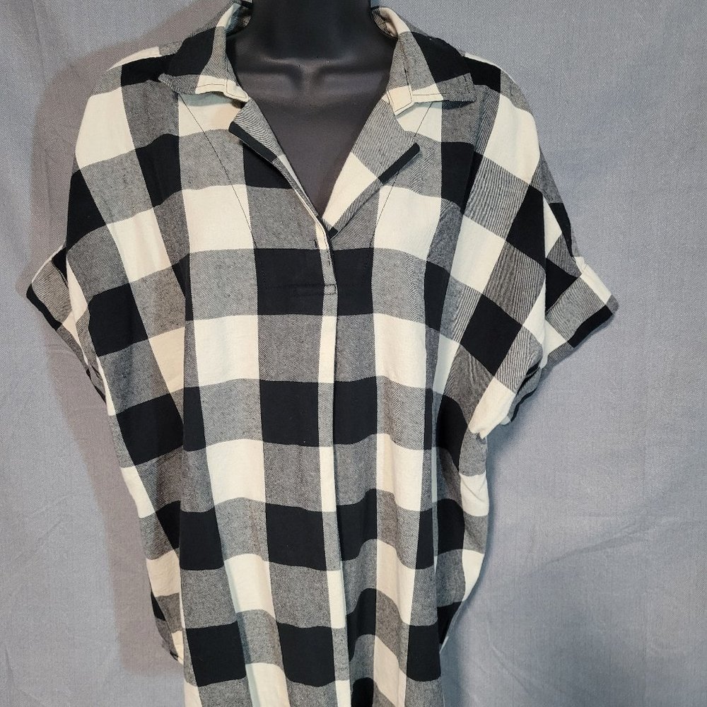 Duluth Trading Women's Free Swingin' Flannel Popover Shirt Size Large